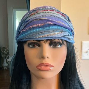 Womens Mens Cotton Headband Striped Hairband Bandana (5)